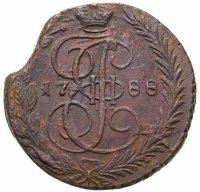 купить 5 копеек 1788 ЕМ орёл 1789-1796, нового образца, реверс: вензель и корона больше
