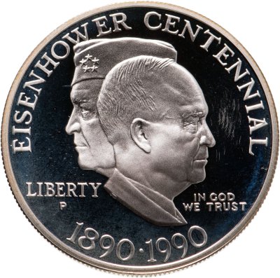 купить США 1 доллар (dollar) 1990 "100 лет со дня рождения Эйзенхауэра"