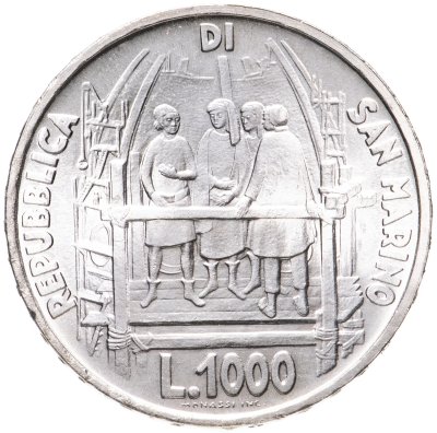 купить Сан-Марино 1000 лир (lire) 1977 "600 лет со дня рождения Филиппо Брунеллески"
