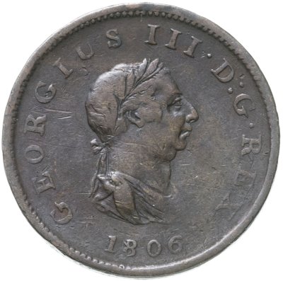 купить Великобритания 1/2 пенни 1806
