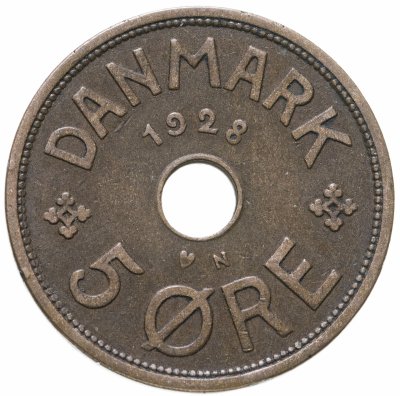купить Дания 5 эре (ore) 1928