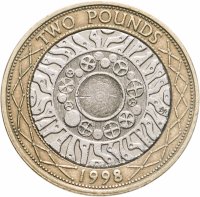 купить Великобритания 2 фунта (pounds) 1998