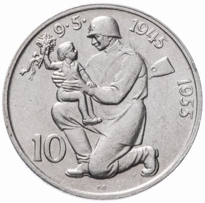 купить Чехословакия 10 крон (korun) 1955 "10 лет освобождению от Германии"