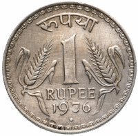 Купить Индия 1 рупия (rupee) 1976 знак монетного двора: "♦" - Бомбей