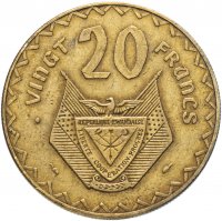 купить Руанда 20 франков (francs) 1977