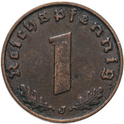 купить Германия (Третий Рейх) 1 рейхспфенниг 1938 "J"