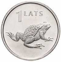 Купить Латвия 1 лат 2010 "Жаба"