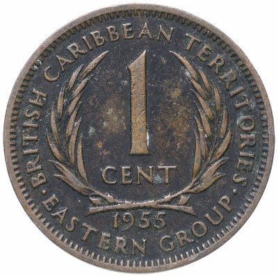 купить Британские Карибские Территории (Восточные Карибы) 1 цент 1955