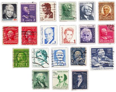купить США набор из 20 марок "Личности и президенты"