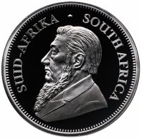 купить ЮАР 1 рэнд 2020 "Крюгеррэнд пруф 2oz" в футляре с сертификатом Редкость