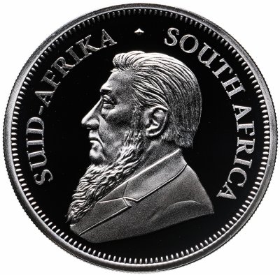 купить ЮАР 1 рэнд 2020 "Крюгеррэнд пруф 2oz" в футляре с сертификатом Редкость
