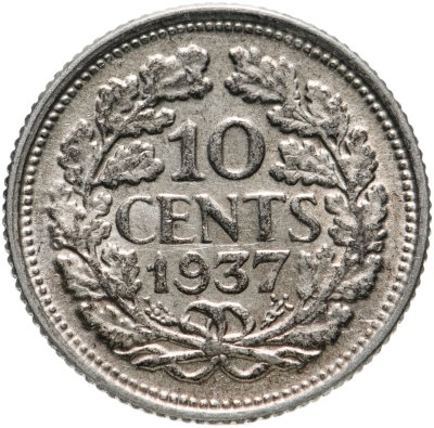 купить Нидерланды 10 центов (cents) 1937