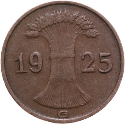купить Германия (Веймарская республика) 1 рейхспфенниг (reichspfennig) 1925