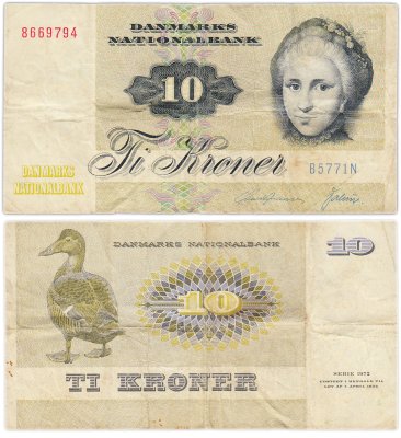 купить Дания 10 крон 1972 год (1977) (Pick 48)