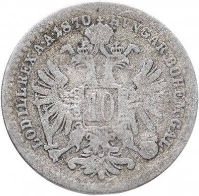 купить Австрия 10 крейцеров 1870
