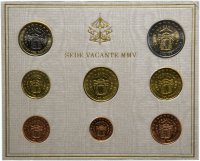 купить Ватикан набор монет евро 2005 (8 монет) "Вакантный престол (sede vacante)"