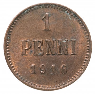 купить 1 пенни 1916, монета для Финляндии