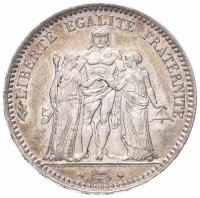 Купить Франция 5 франков (francs) 1876 Геркулес "A"