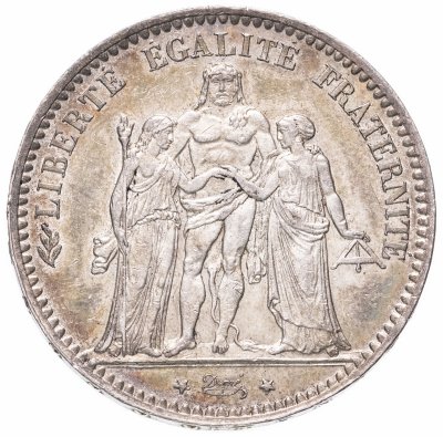 купить Франция 5 франков (francs) 1876 Геркулес "A"