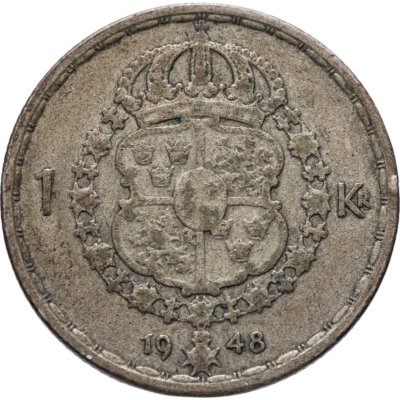 купить Швеция 1 крона (krona) 1948