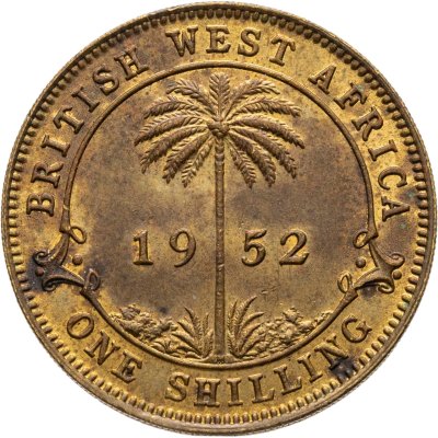 купить Британская Западная Африка 1 шиллинг (shilling) 1952 H