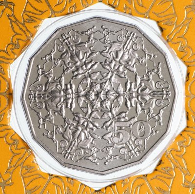 купить Австралия 50 центов 2019 «Рождественские украшения» желтый