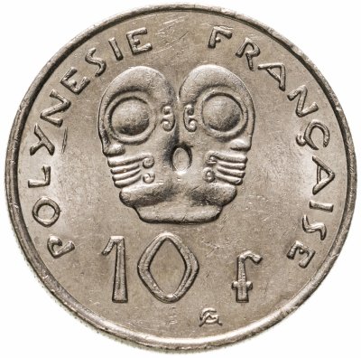 купить Французская Полинезия 10 франков (francs) 2006-2020, случайная дата