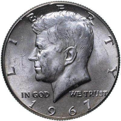 купить США 50 центов (1/2 доллара, half dollar) 1967 Kennedy Half Dollar (Кеннеди)
