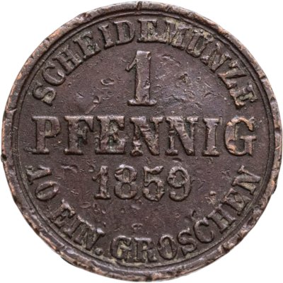 купить Германия, Брауншвейг 1 пфенниг 1859