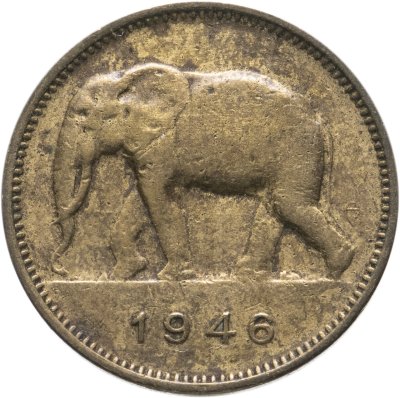 купить Бельгийское Конго 2 франка (francs) 1946