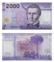 купить Чили 2000 песо 2009 (Pick 162a) пластик