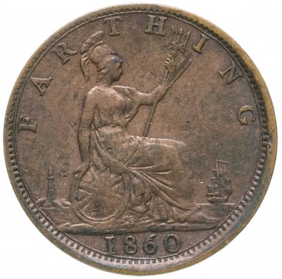 купить Великобритания 1 фартинг (farthing) 1860