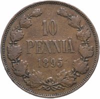 Купить 10 пенни 1895, монета для Финляндии