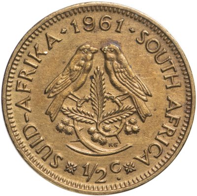 купить ЮАР 1/2 цента (cent) 1961
