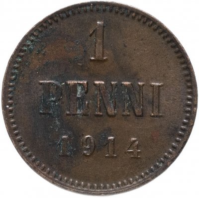 купить 1 пенни (penny) 1914, монета для Финляндии