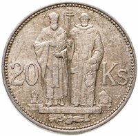 купить Словакия 20 крон 1941 "Святые Кирилл и Мефодий"