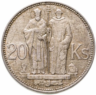 купить Словакия 20 крон 1941 "Святые Кирилл и Мефодий"