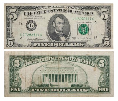 купить США 5 долларов 1969С год (Pick 450d) L-Сан Франциско