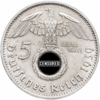 купить Германия 5 рейхсмарок (reichsmark) 1939 E Гинденбург Третий рейх