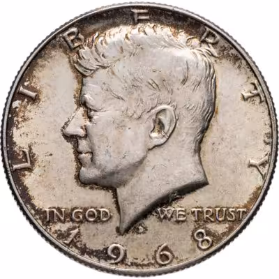 купить США 50 центов (1/2 доллара, half dollar) 1968 D Kennedy Half Dollar (Кеннеди) знак монетного двора "D" - Денвер