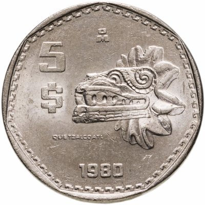 купить Мексика 5 песо (pesos) 1980