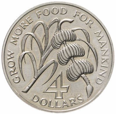 купить Барбадос 4 доллара (dollars) 1970 FAO (ФАО)