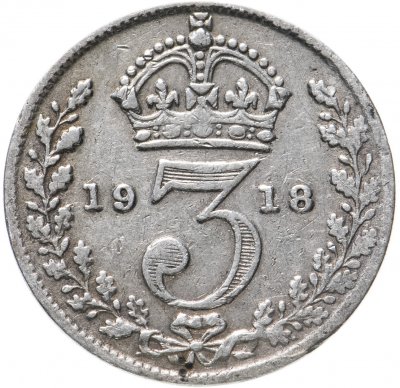 купить Великобритания 3 пенса (pence) 1918