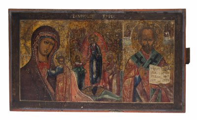 купить Икона "Воскресение Христово, дерево, темпера, Российская Империя, 1850-1890 гг.