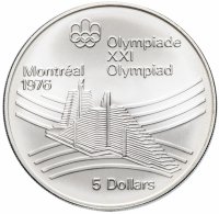 купить Канада 5 долларов (dollars) 1976 "XXI летние Олимпийские Игры, Монреаль 1976: Олимпийская деревня"