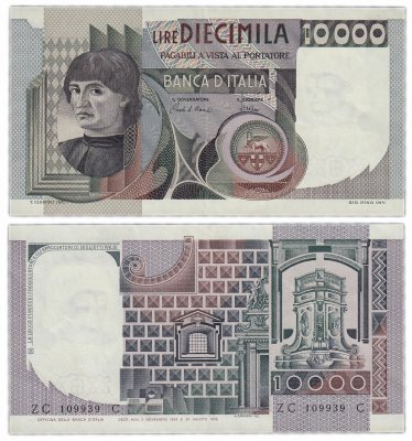 купить Италия 10000 лир 1982 (Pick 106b)