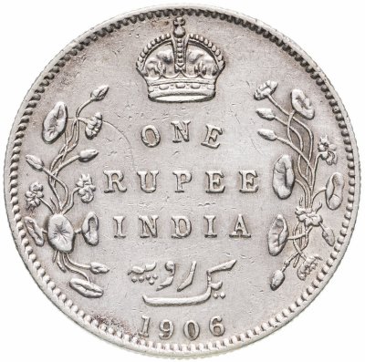 купить Индия (Британская) 1 рупия (rupee) 1906