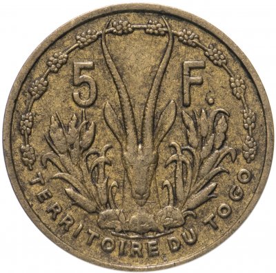 купить Того 5 франков (francs) 1956