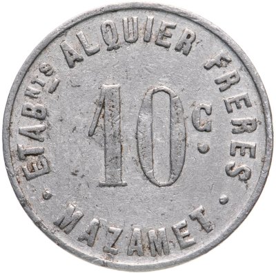 купить Франция нотгельд 10 сантимов 1922 Коммуна Мазаме