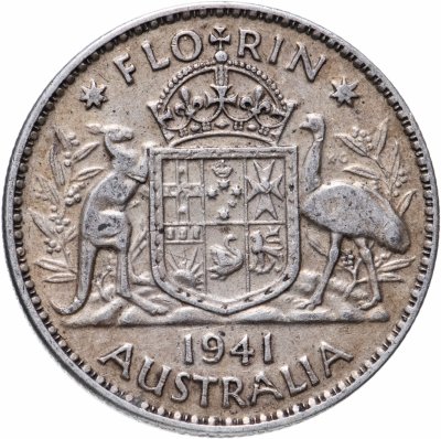 купить Австралия 1 флорин (флорин,2 shillings) 1941